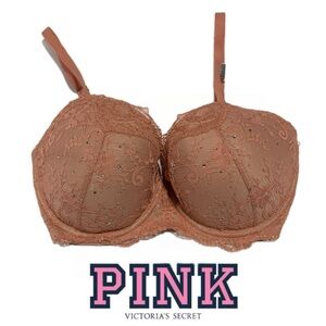 Victoria’s Secret- 32DDD - 7137 - Elegant Lace Underwire Bra in Terracotta